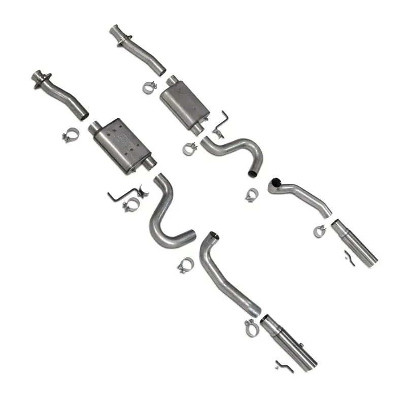 Free Delivery BBK Throtl 86-04 Mustang Cat Back Kit Varitune Mufflers Stainless Steel - 3001 3001
