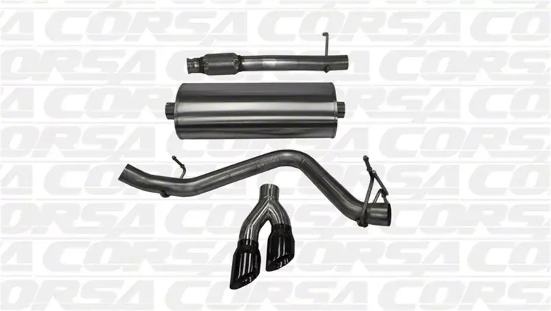 Corsa Performance Throtl 14-19 GMC Sierra/Chevy Silv 1500 Reg. Cab/Long Bed 5.3L - 14872BLK 14872BLK Worldwide Shipping